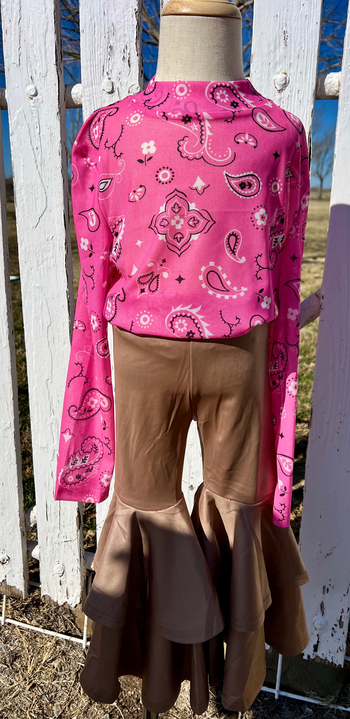 Pink Bandana Mesh Top