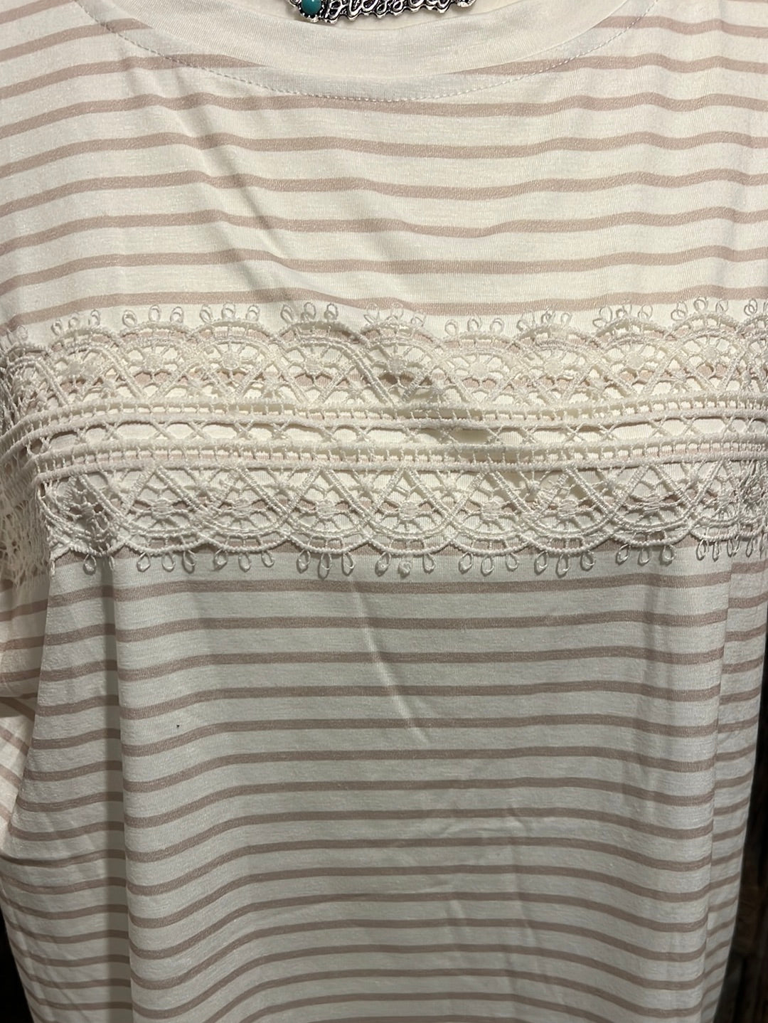 Stripe Ruffle Sleeve Top