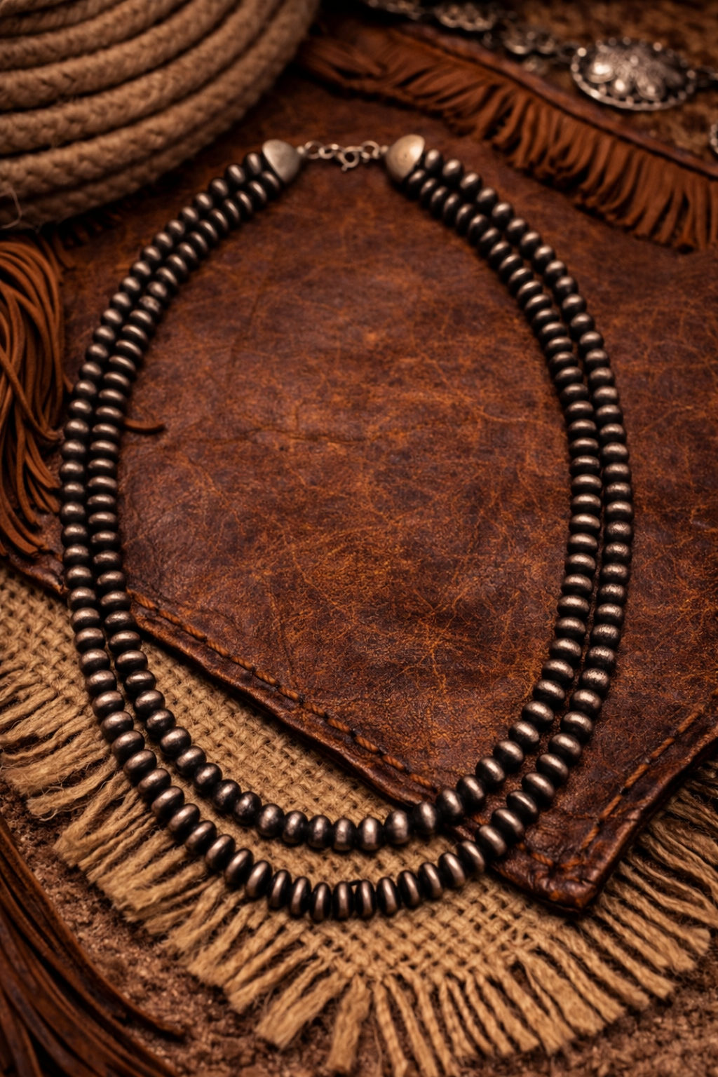 Double Strand Faux Pearl Necklace