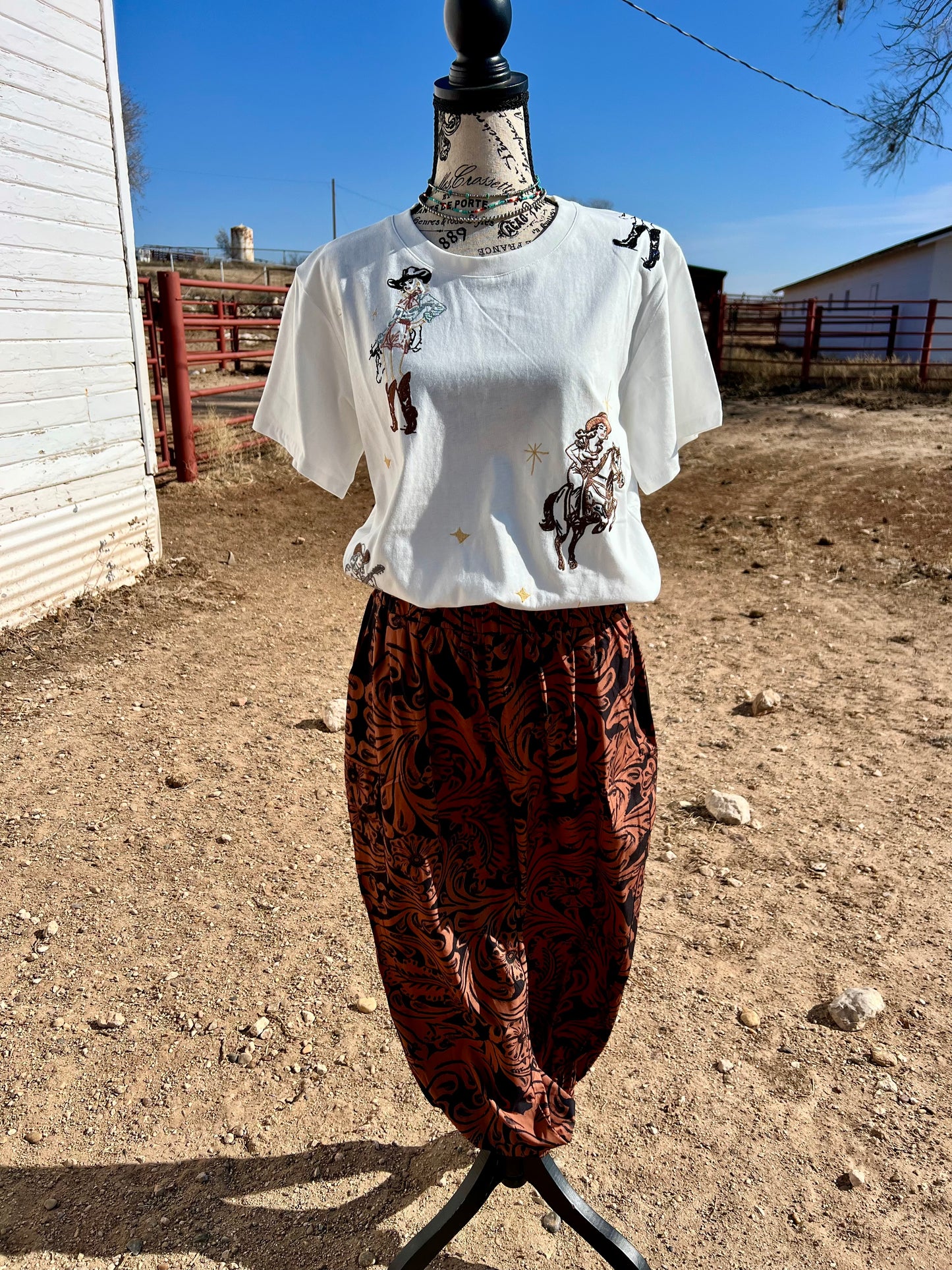 Country Roads Leather Print Joggers