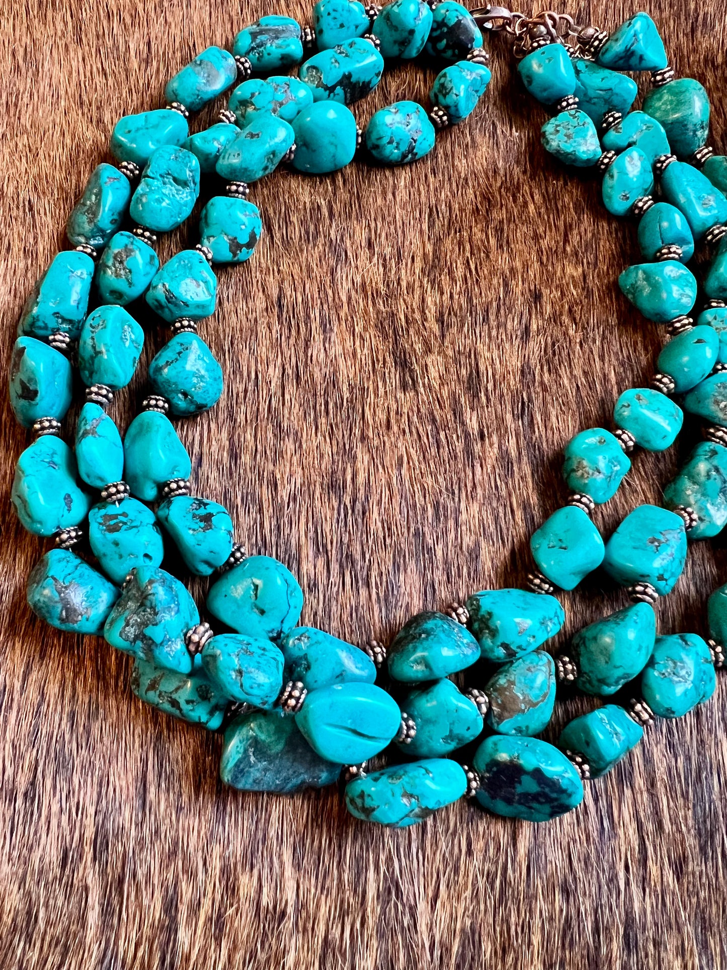 Turquoise Triple Strand Necklace