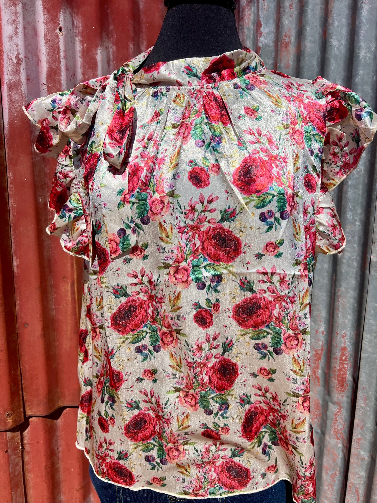 Porcelain Petals Sleeveless Top