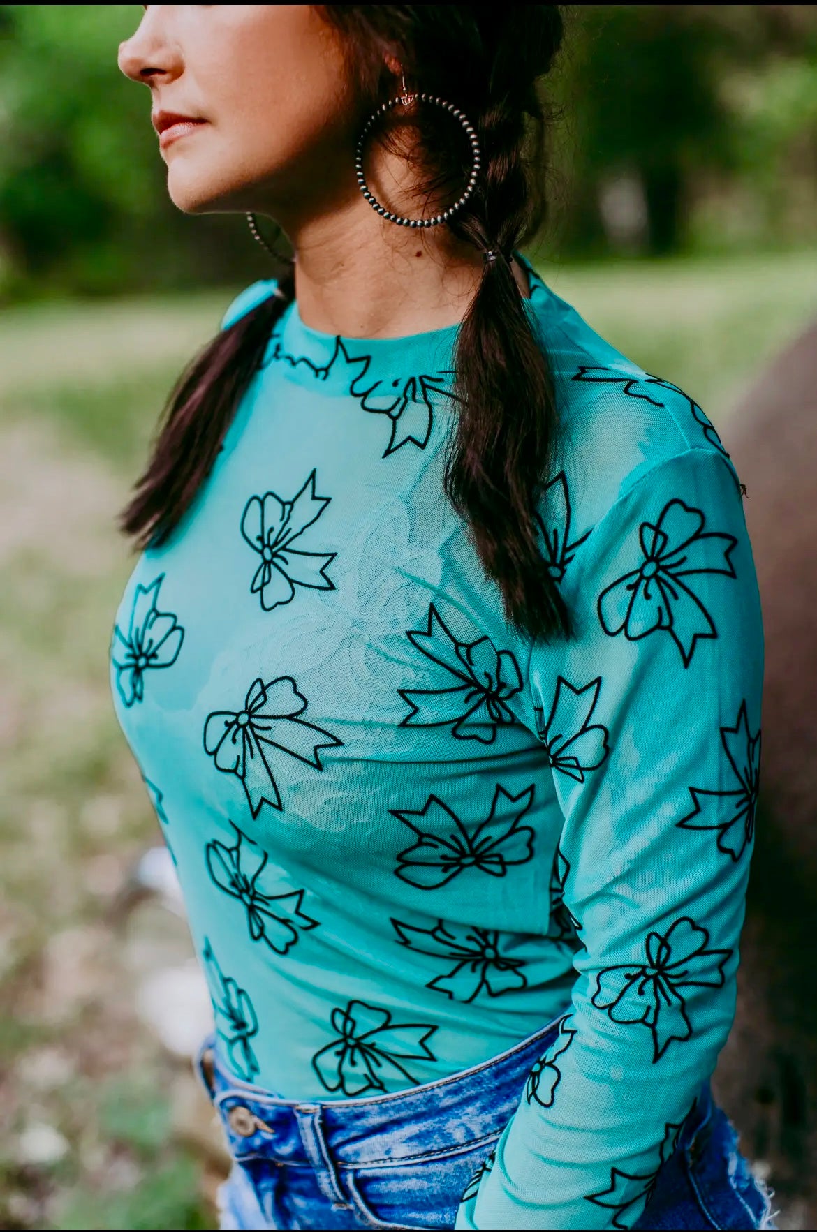 Bow Mesh Top