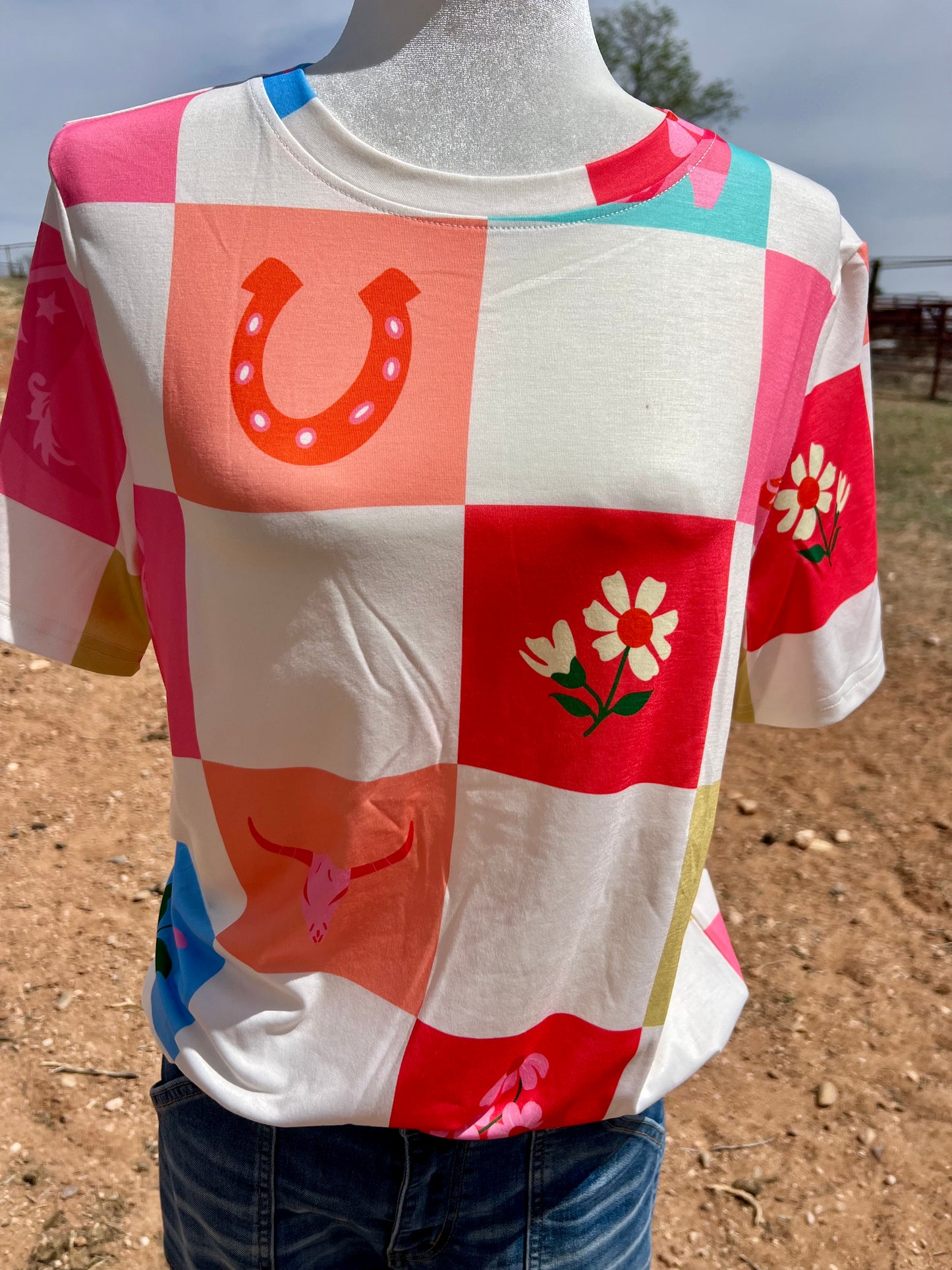 Western Checkered Top