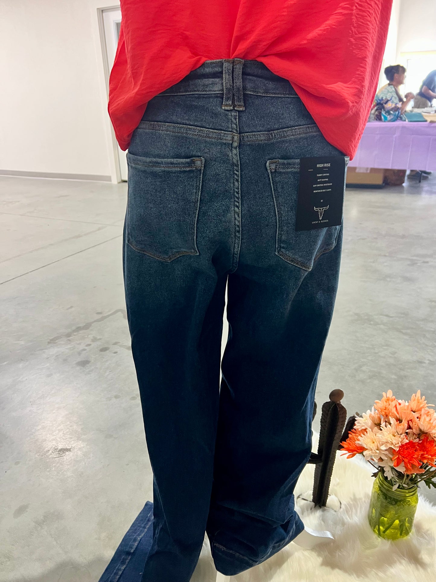 Lucky & Blessed High Rise Flare Bottom Jeans