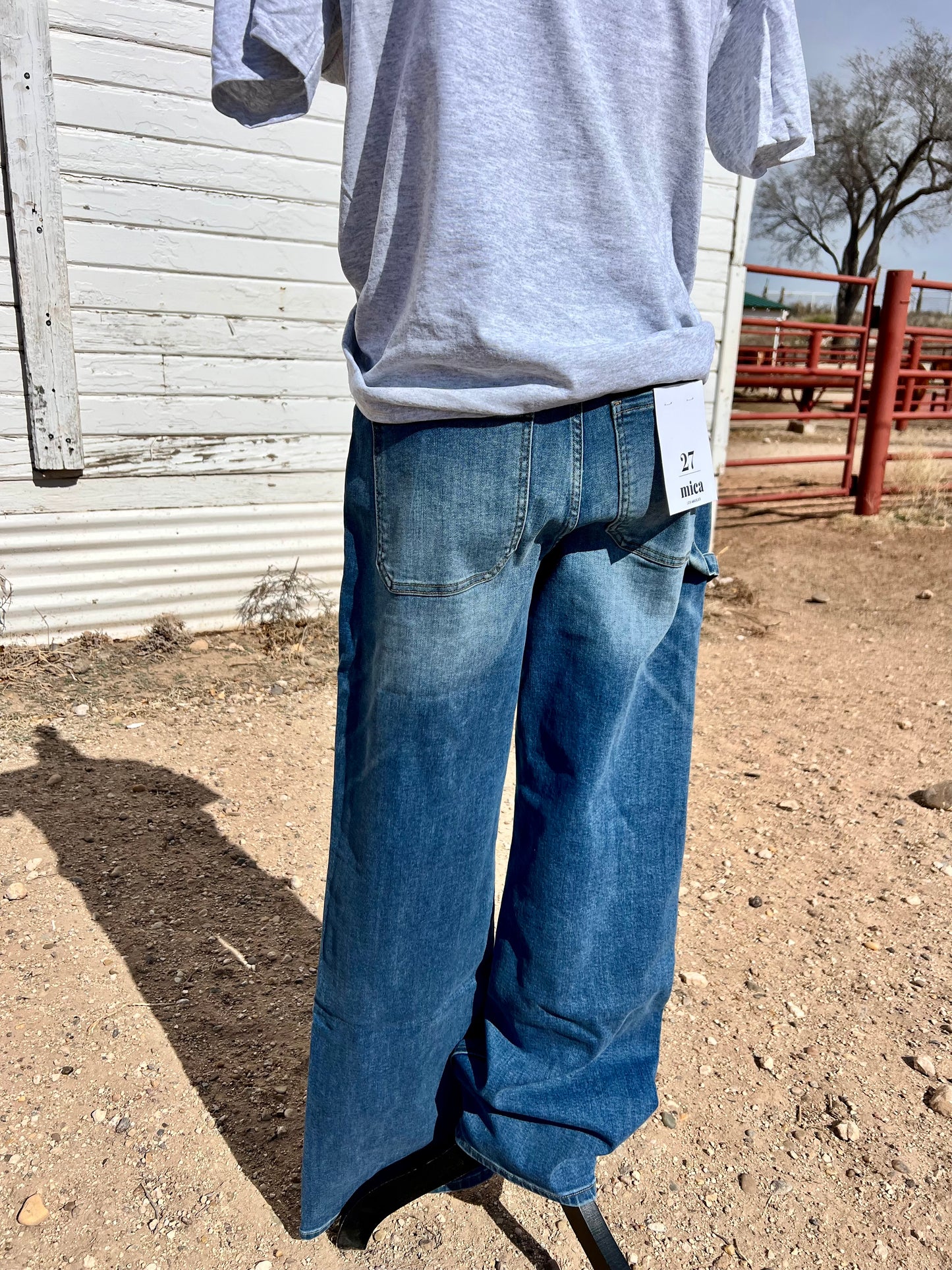 High Rise Utility Jeans (Mica Denim)