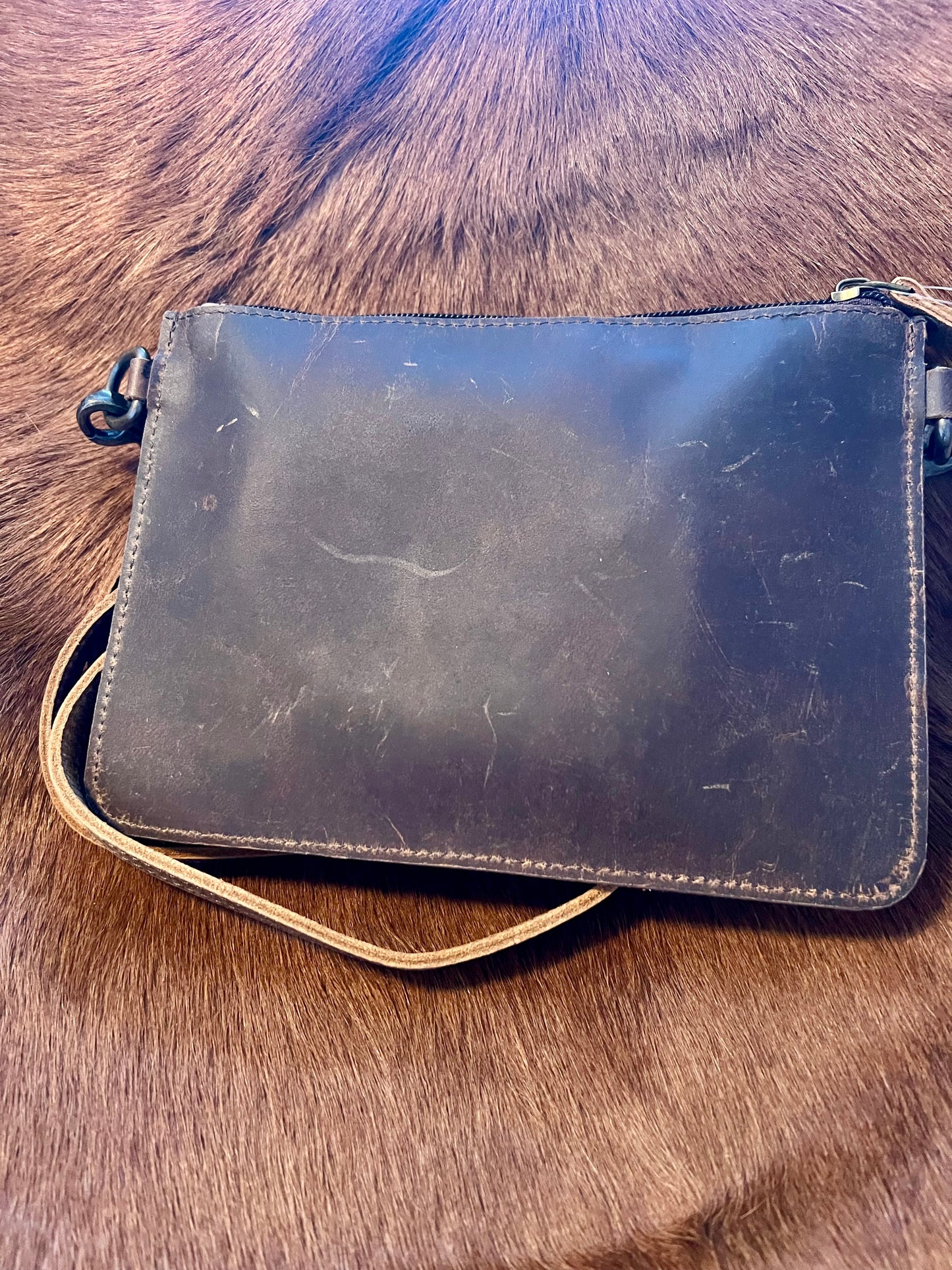 Tooled Leather Crossbody