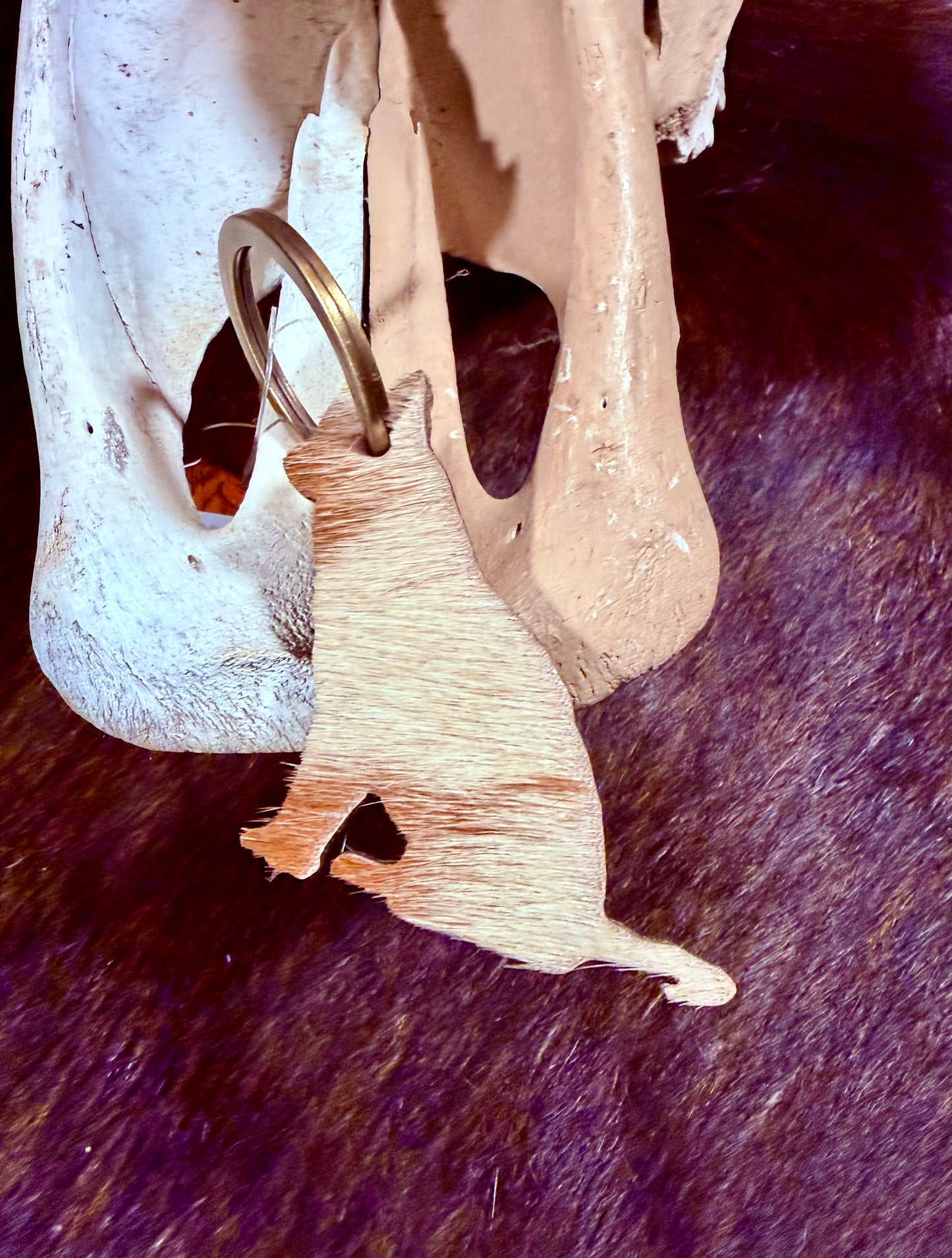 Cowhide Keychains