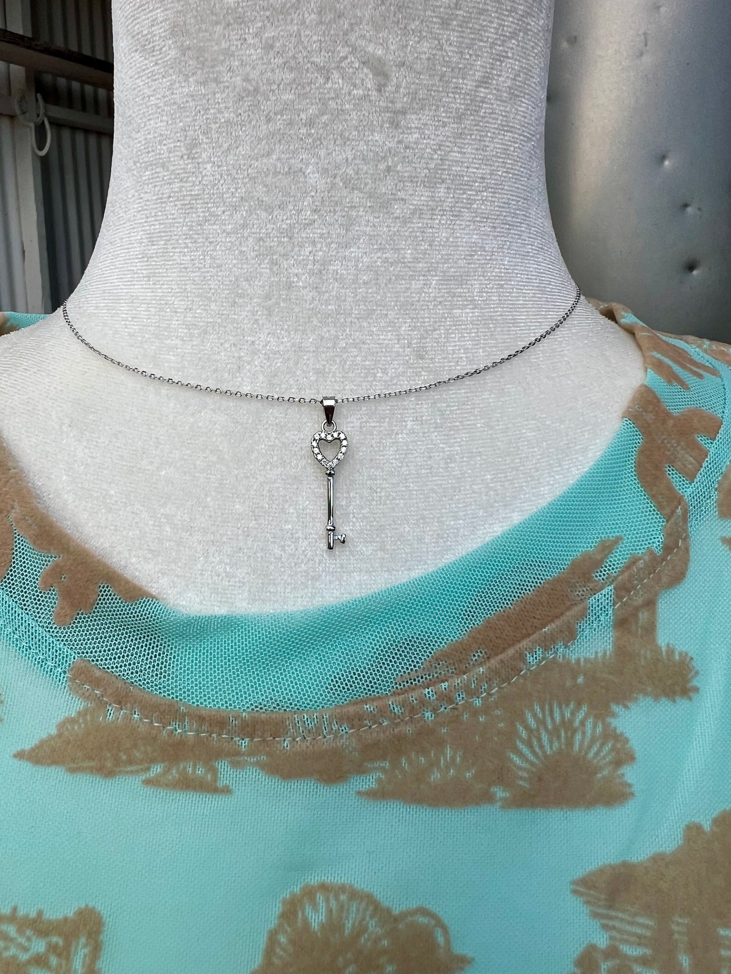 Key Necklace (Sterling Silver)