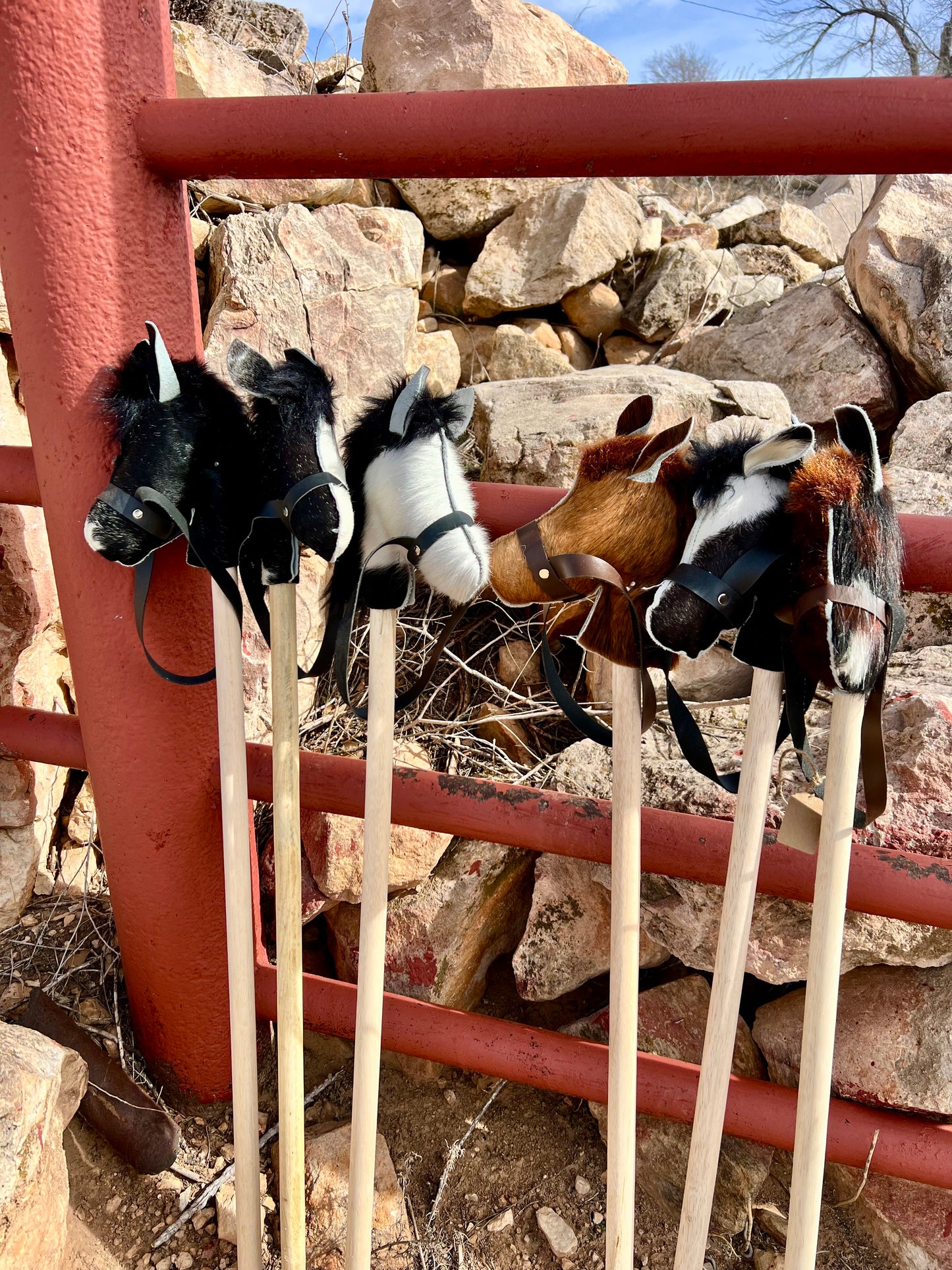 Cowhide Stick Horse