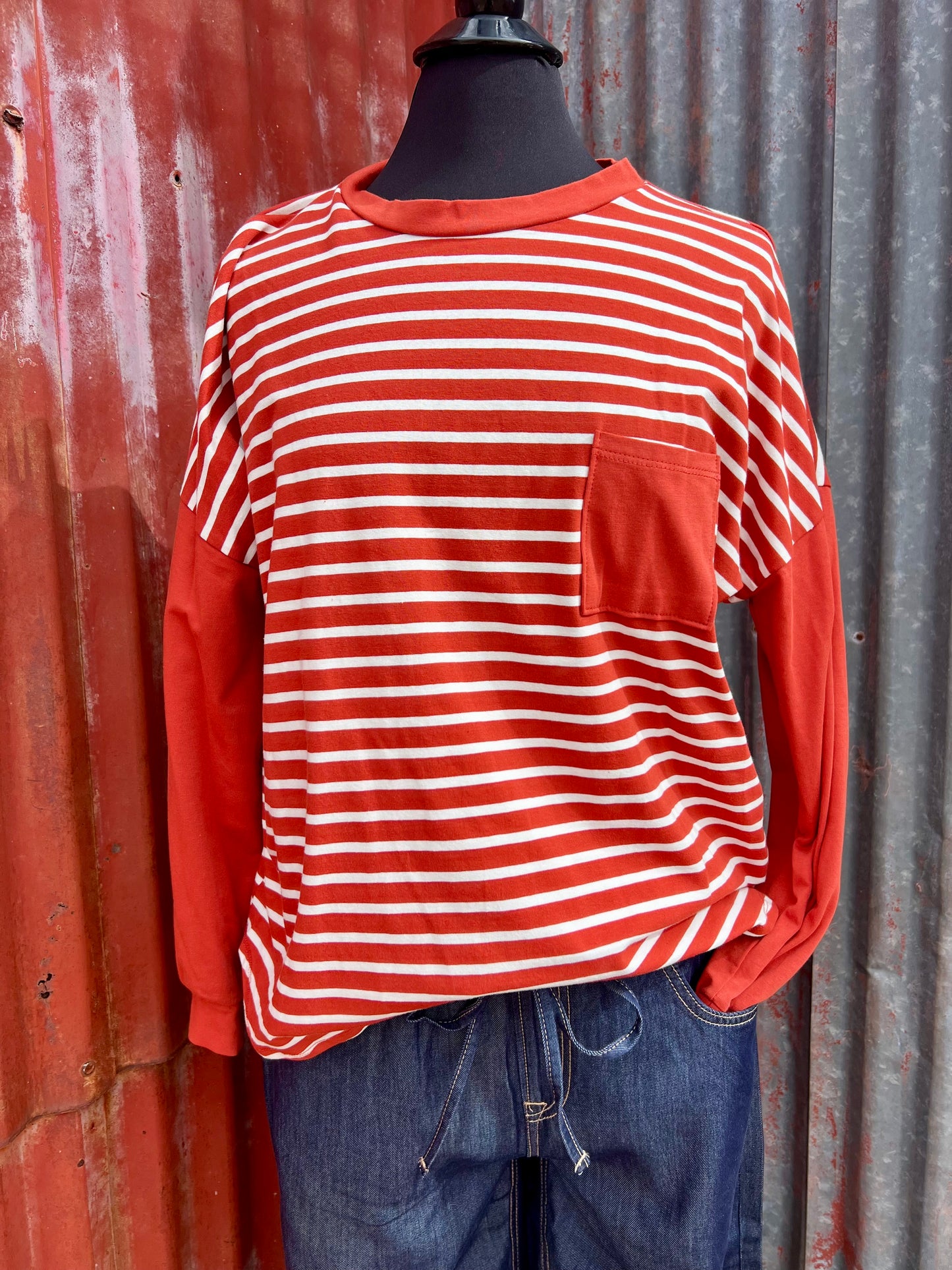 Striped Rust Top