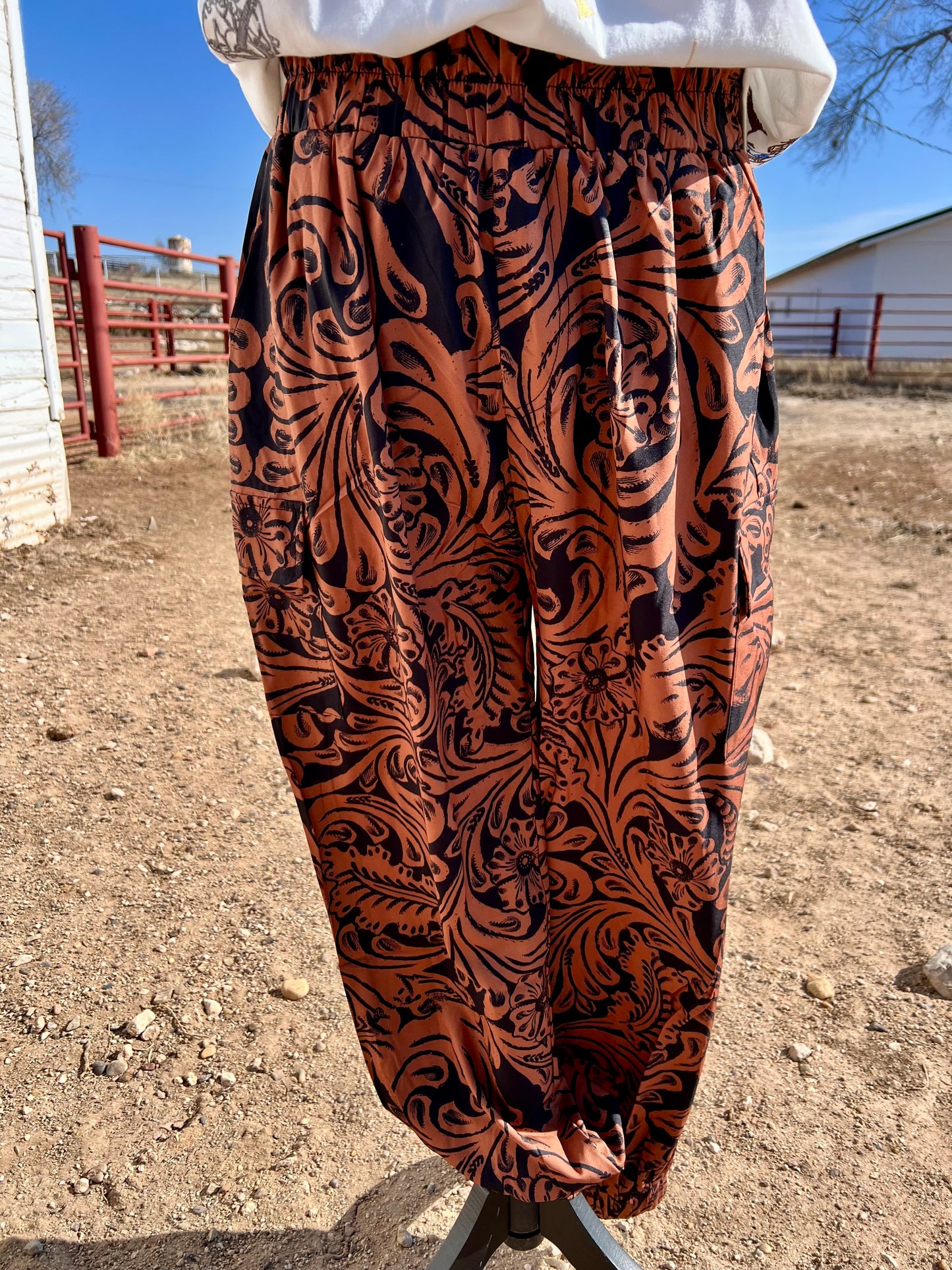 Country Roads Leather Print Joggers