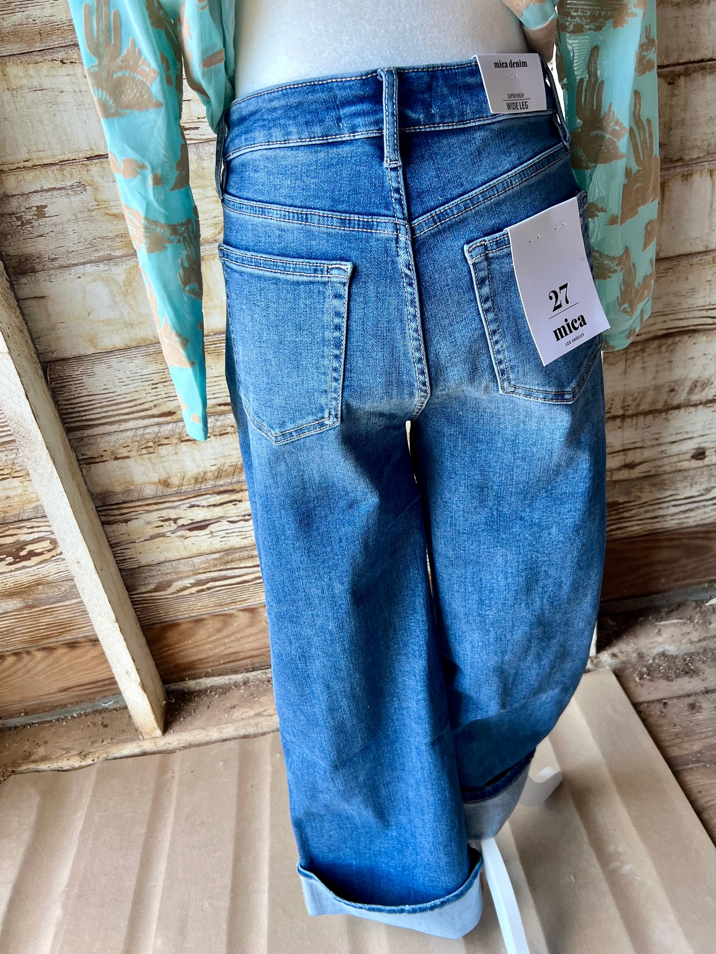 Mica Denim High Rise Button Up Tummy Control Jeans