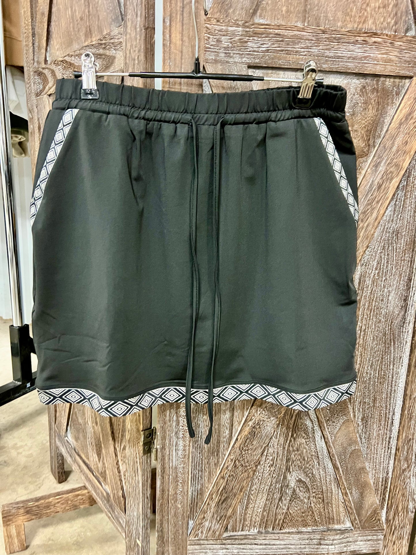 Black Aztec Skort