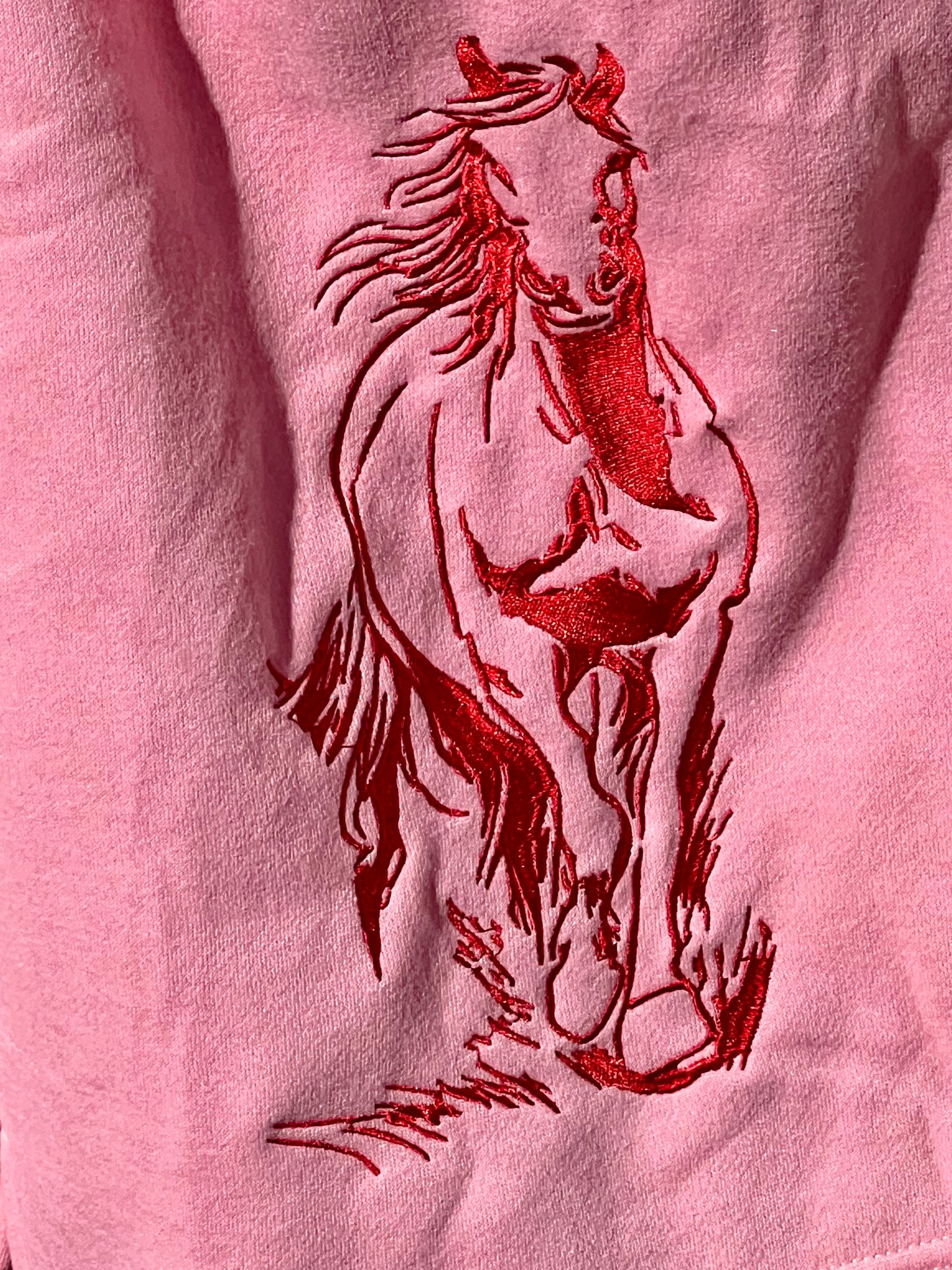 Horse Sweatpants with Pockets Pink