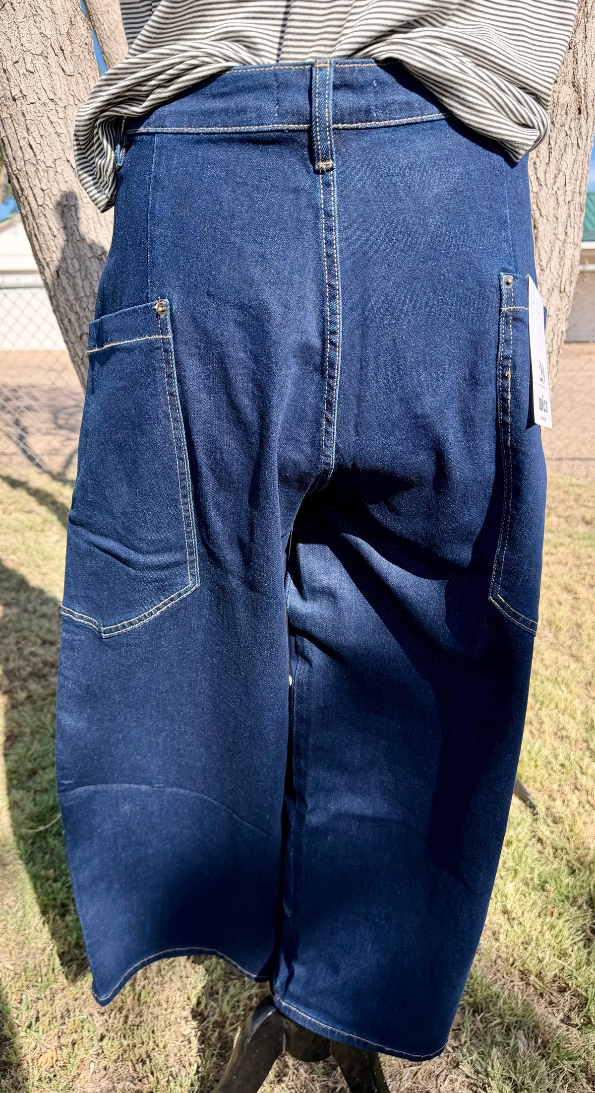 Mica Denim High Rise Cargo Crop Jeans