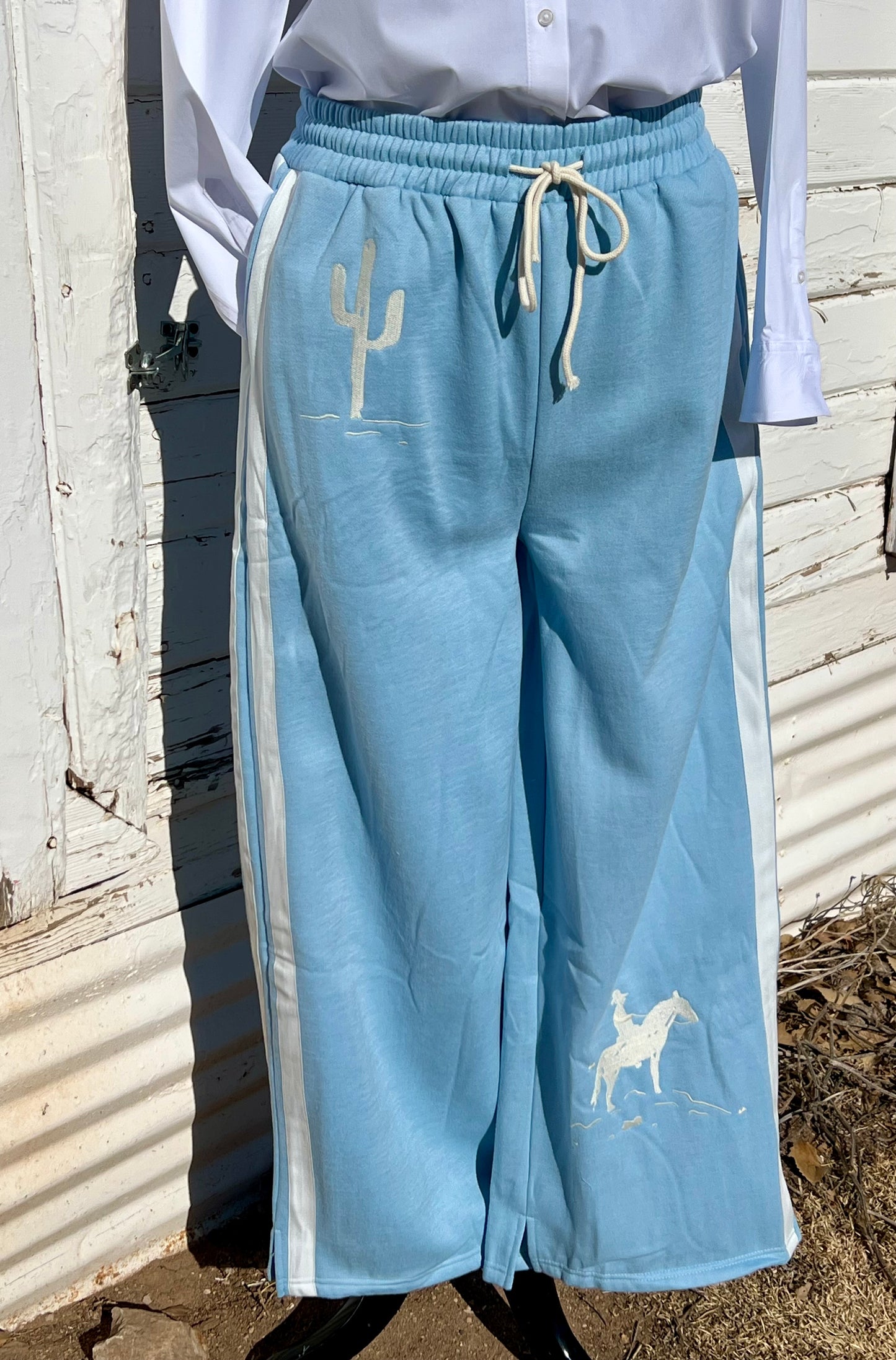Cowboy Sweatpants with Pockets Light Blue