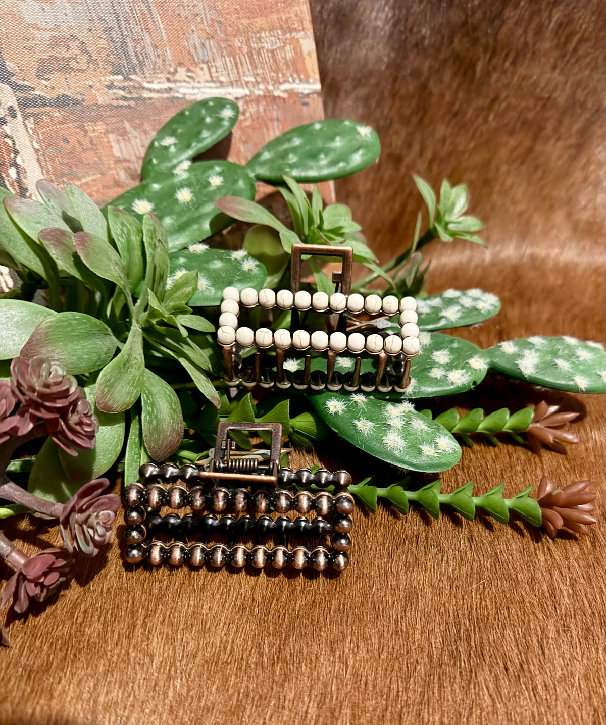 Beaded Claw Clips