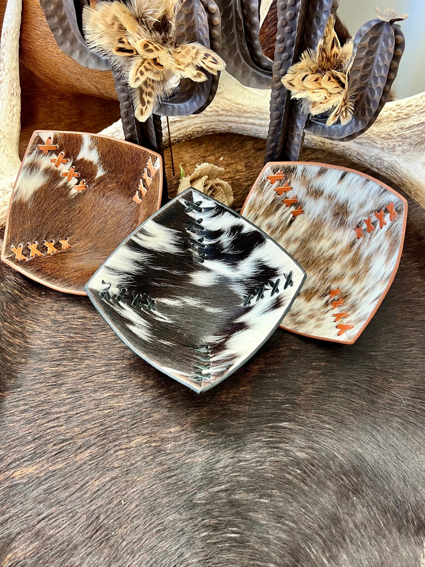 Cowhide Trays