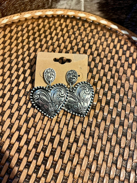 Heart Dangle Earrings