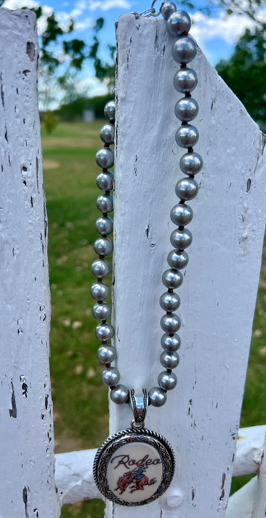 Rodeo Bronc Necklace