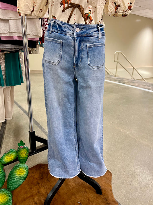 Mica High Waist Wide Crop Denim