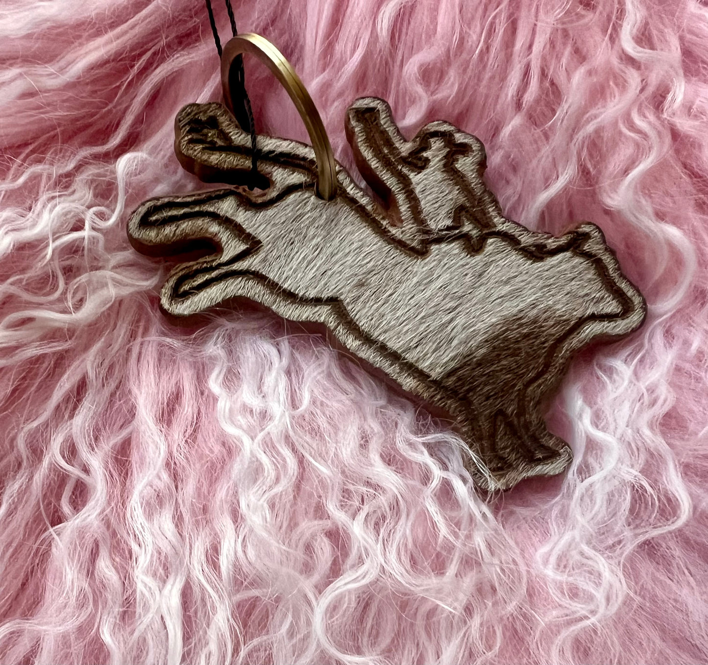 Cowhide Keychains