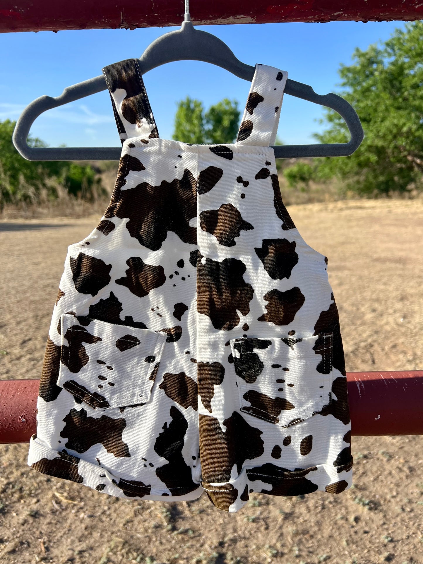 Cowprint Shirt Overalls