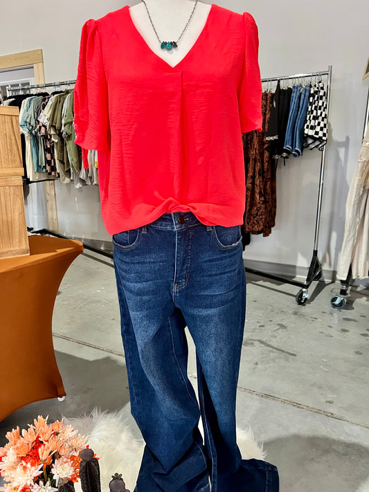 Lucky & Blessed High Rise Flare Bottom Jeans