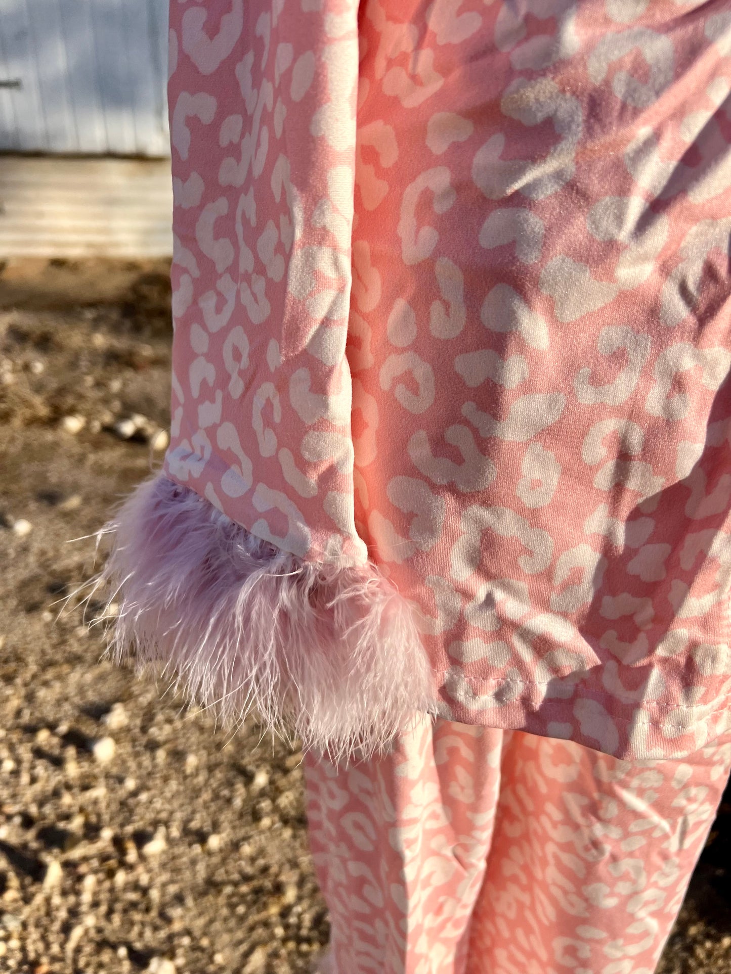 Pink Leopard Print Pajamas