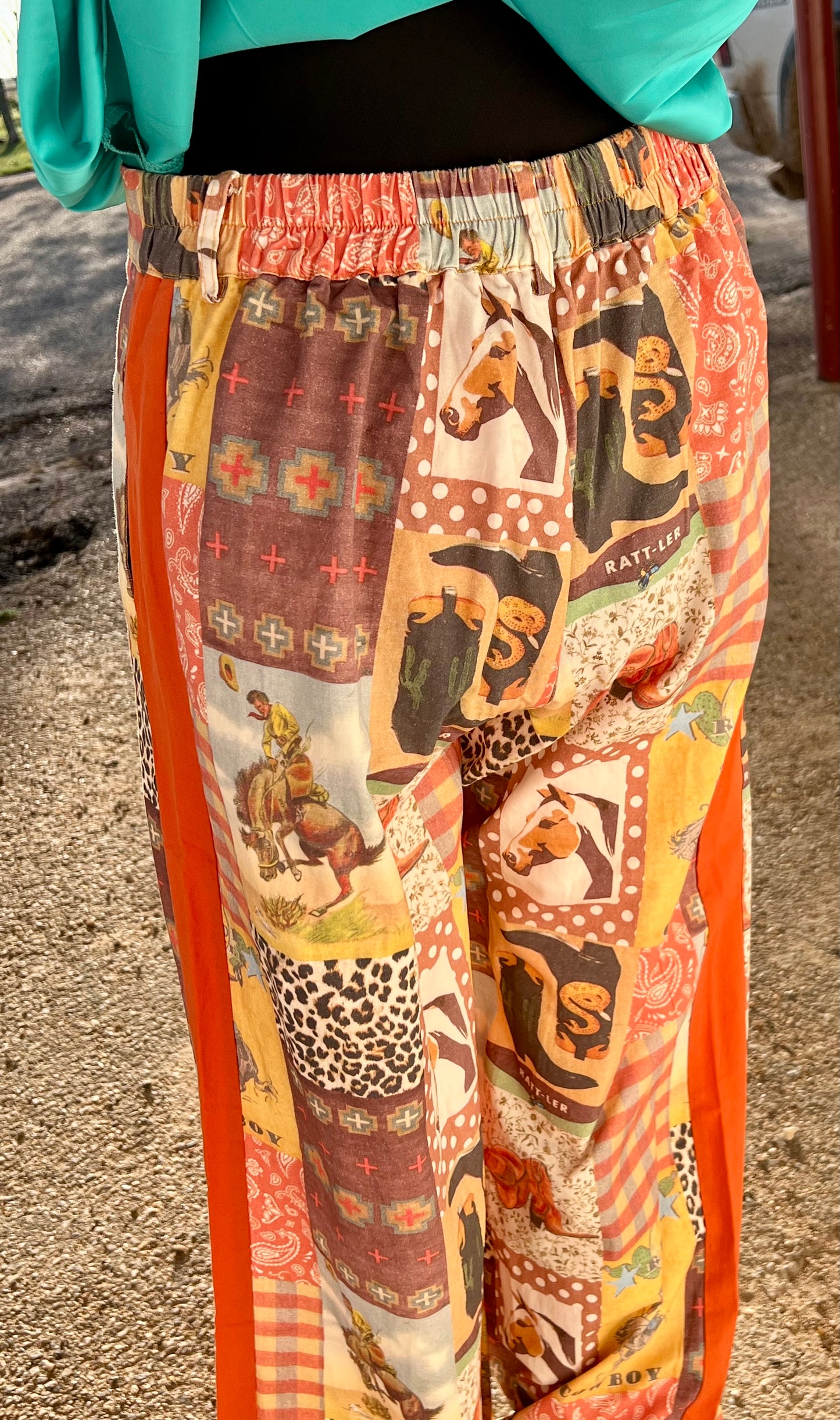 Cowboy Collage Pants