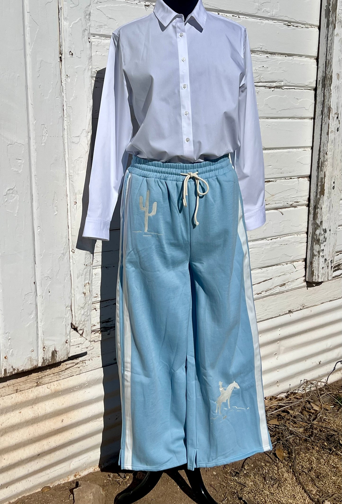 Cowboy Sweatpants with Pockets Light Blue
