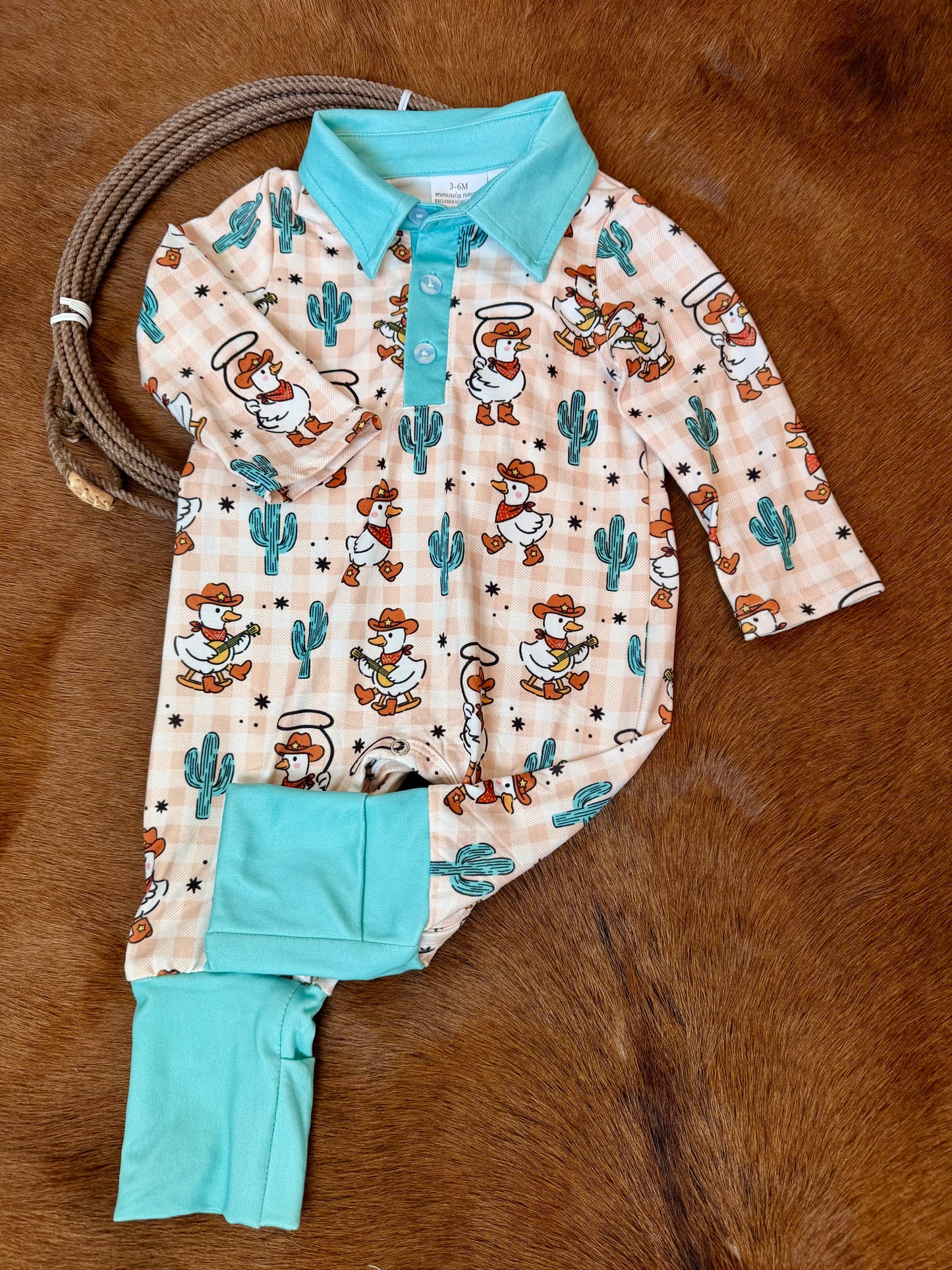 Cowboy Duck Romper