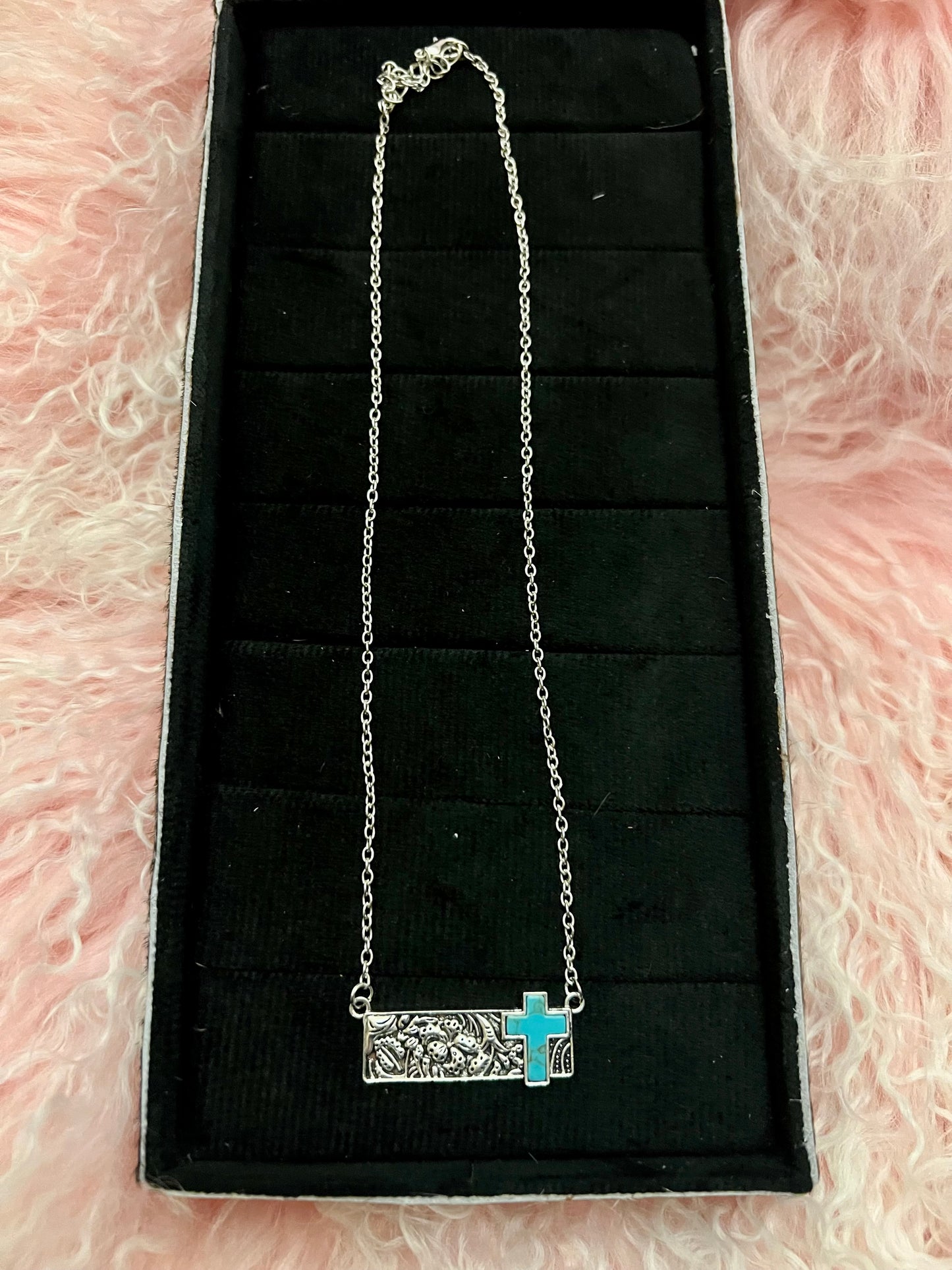 Bar Cross Necklace