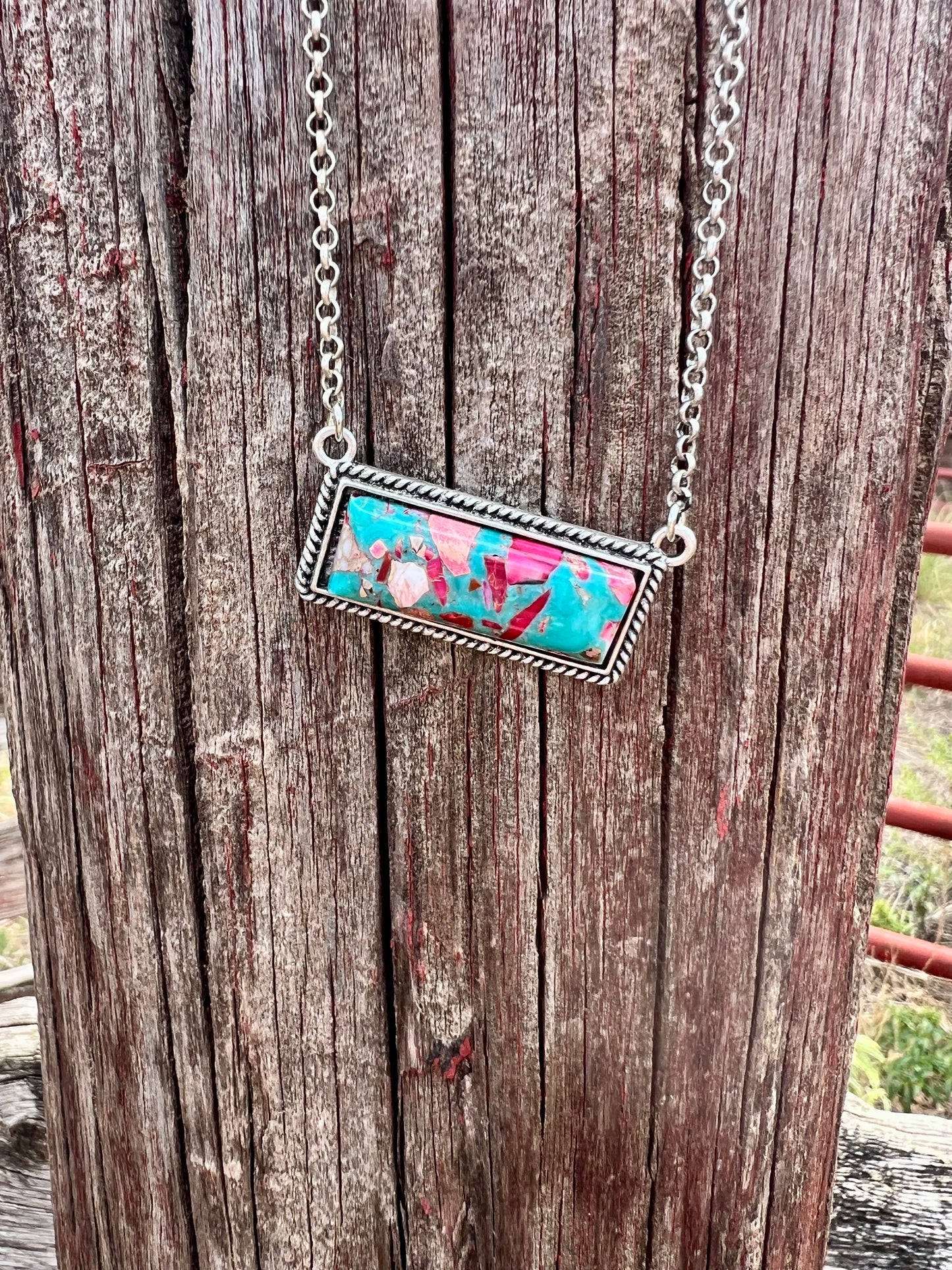 Multi Colored Bar Necklace