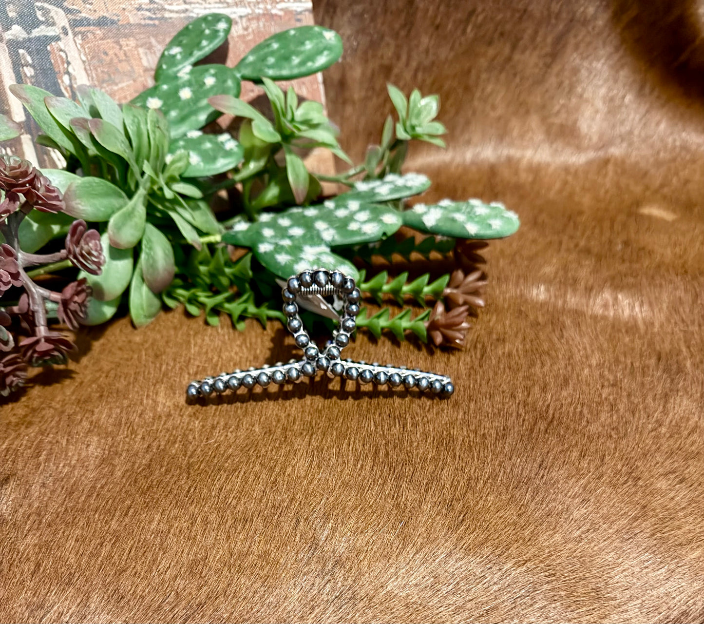 Large Beaded Claw Clips