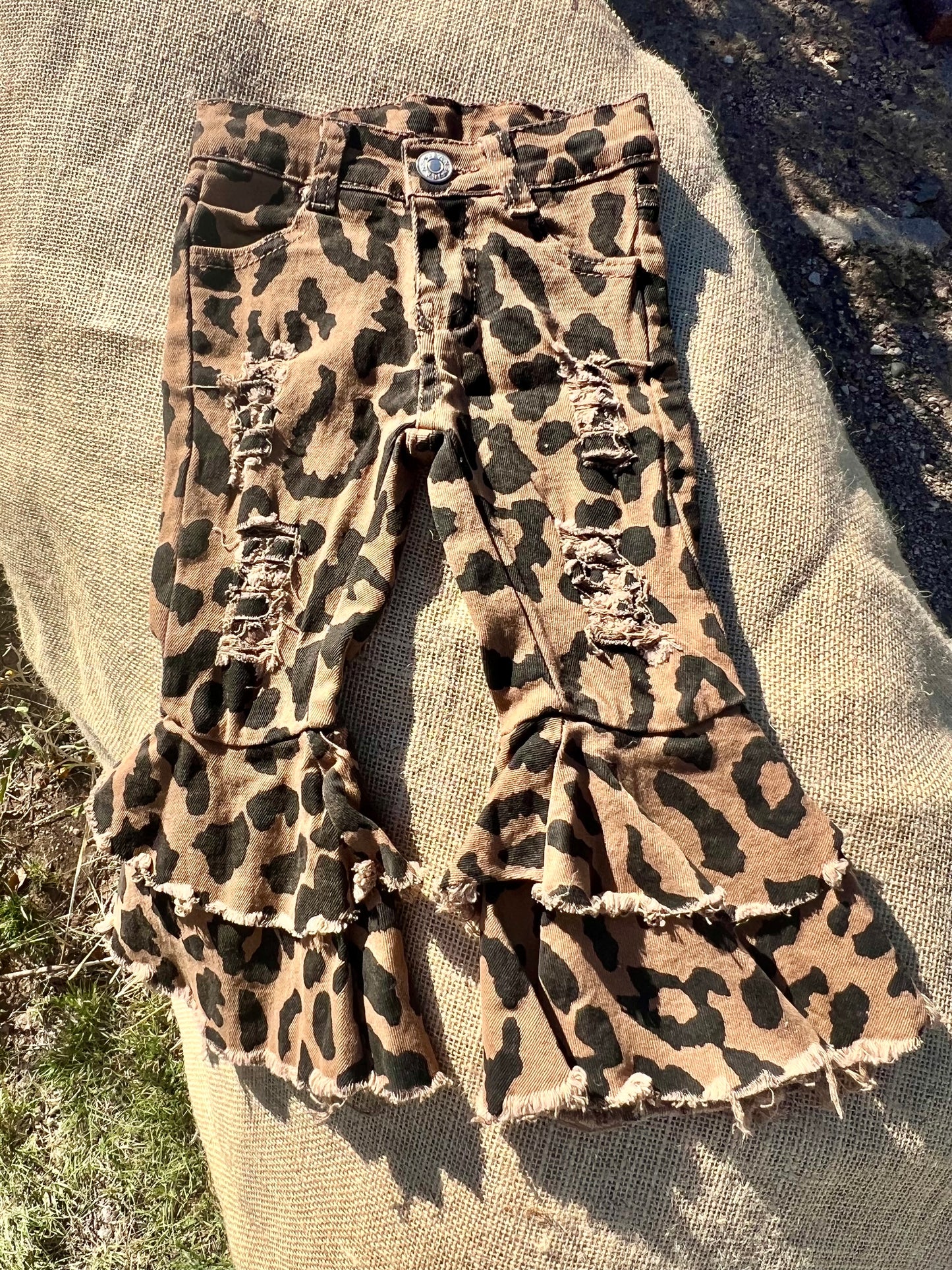 Leopard Distressed Jeans