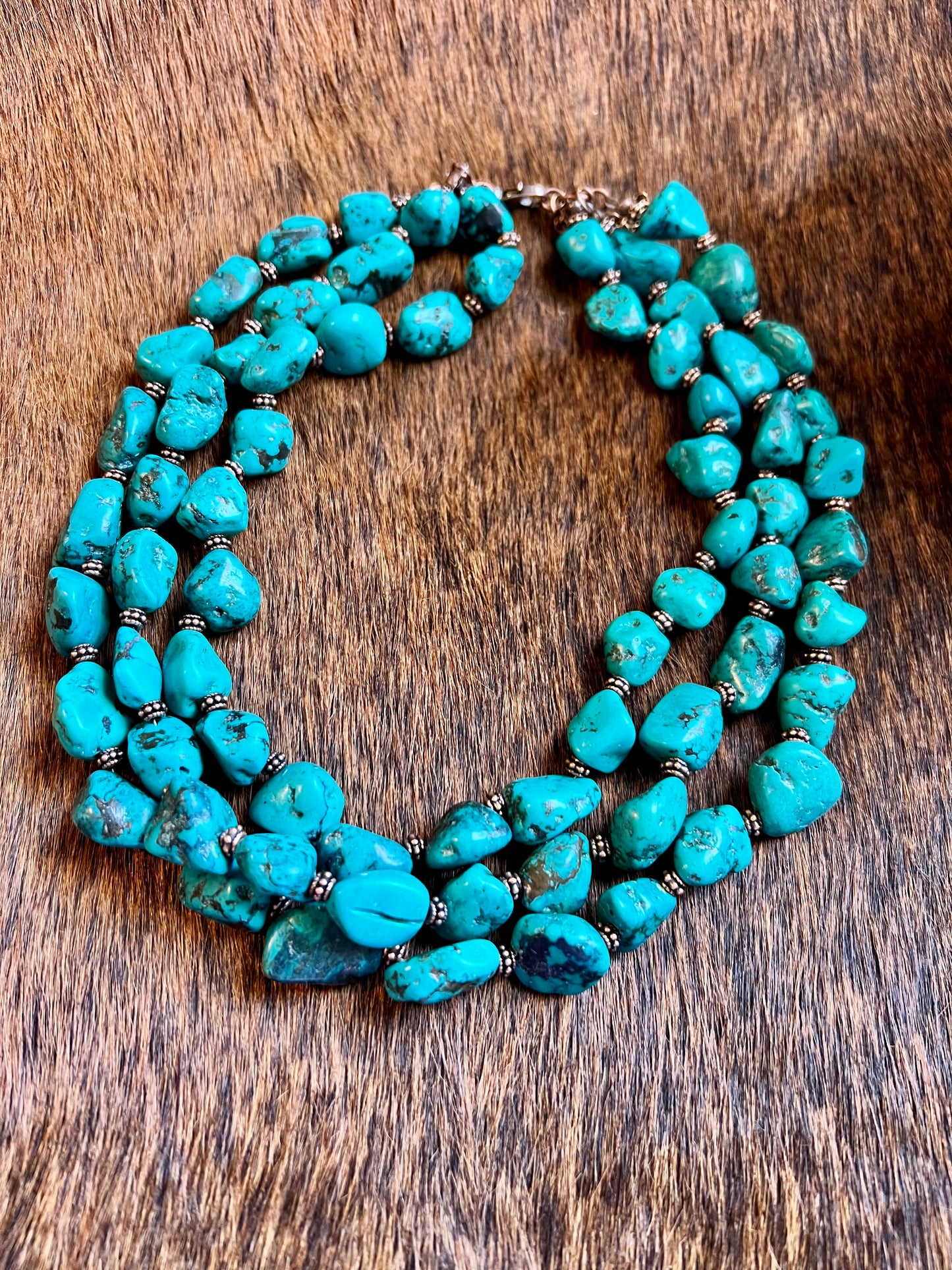 Turquoise Triple Strand Necklace