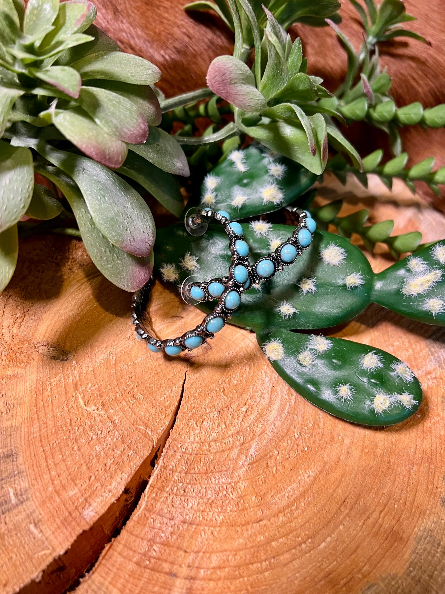 Turquoise Hoop Earrings