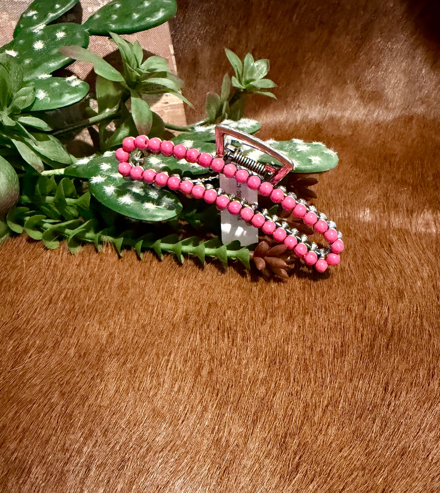 Large Beaded Claw Clips