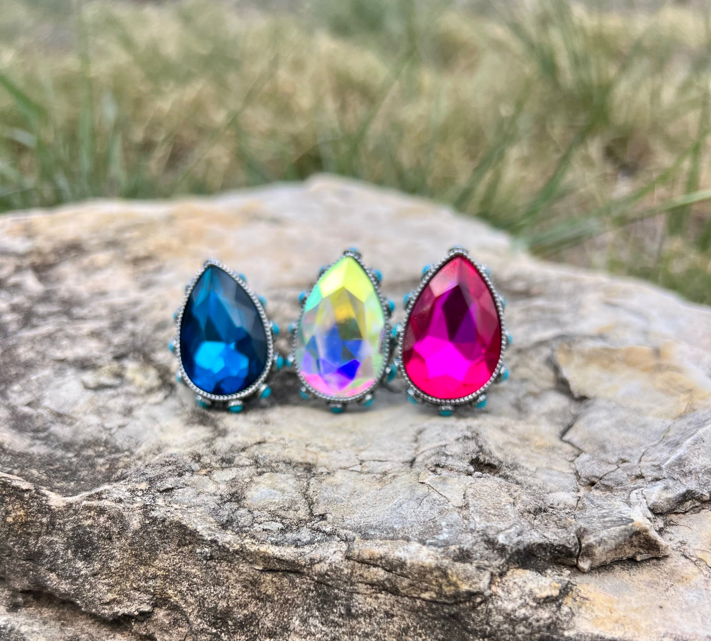 Sparkle Adjustable Rings