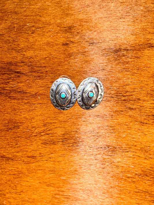 Faux turquoise concho studs