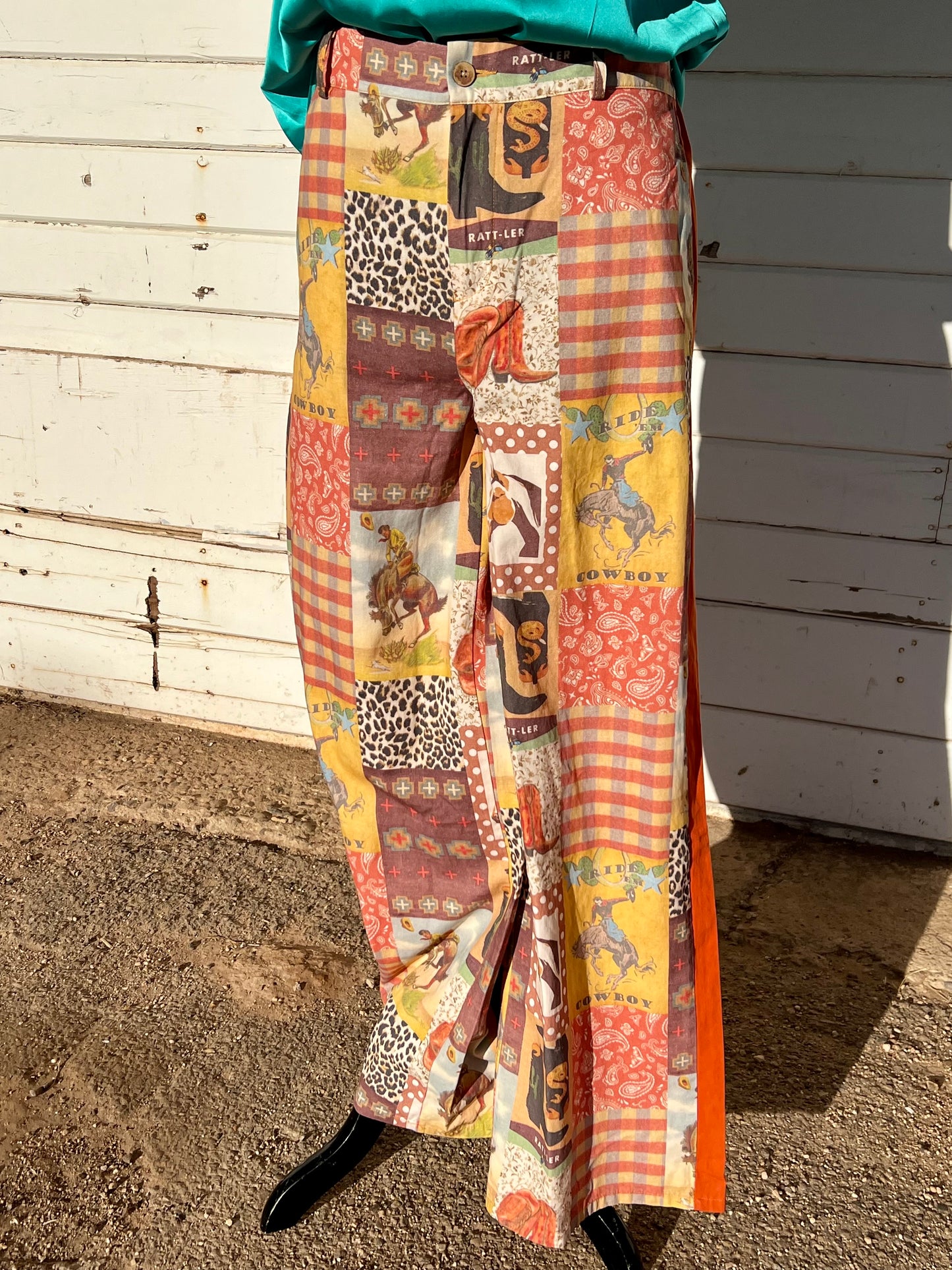 Cowboy Collage Pants