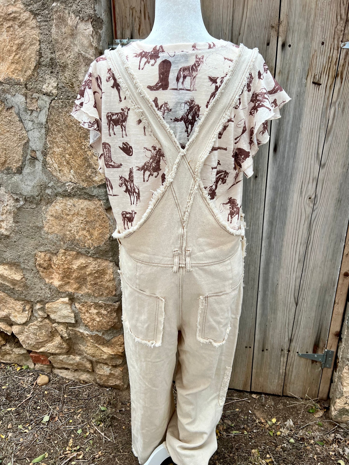 Overalls - Cream colored