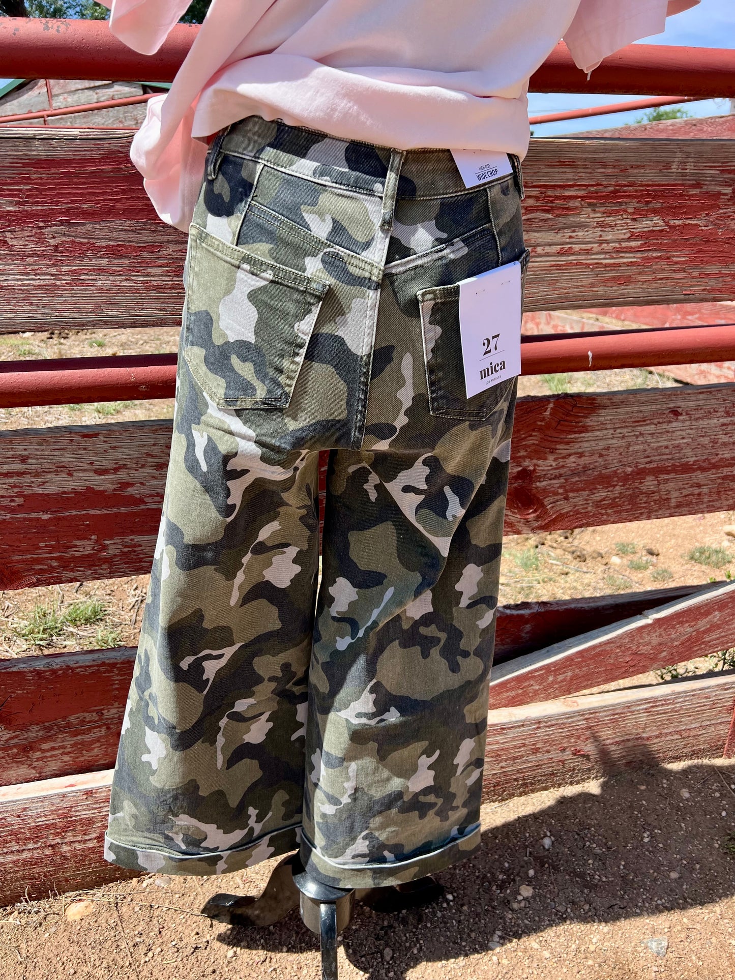 Mica Camouflage High-Rise Wide Leg Jeans