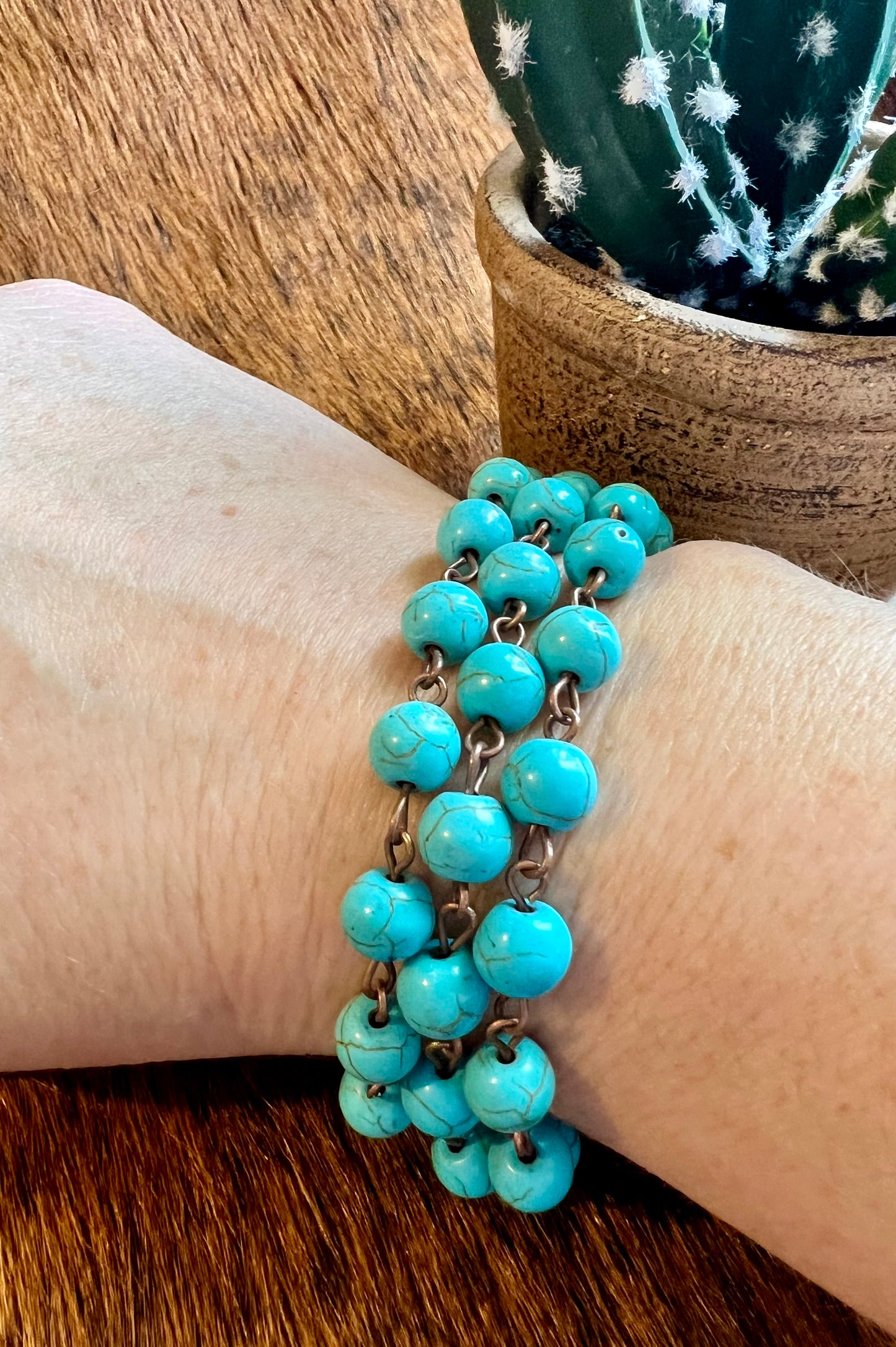 Turquoise Triple Strand Bracelet