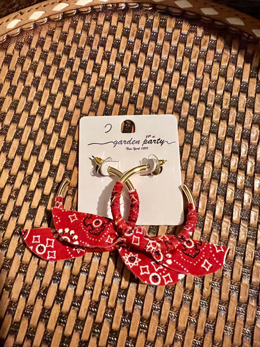 Bandana Hoop Earrings