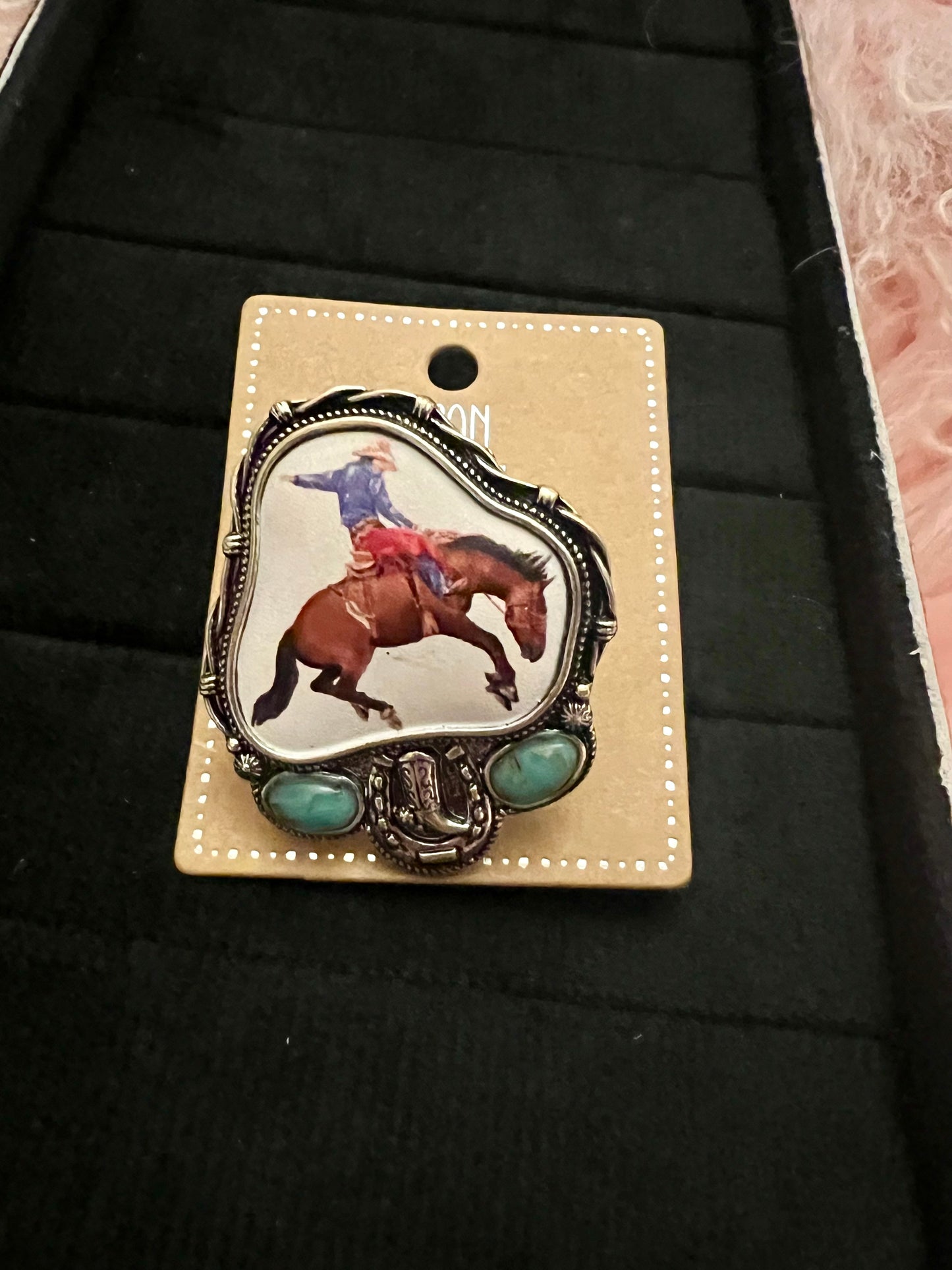 Bronc Rider Stretchy Ring