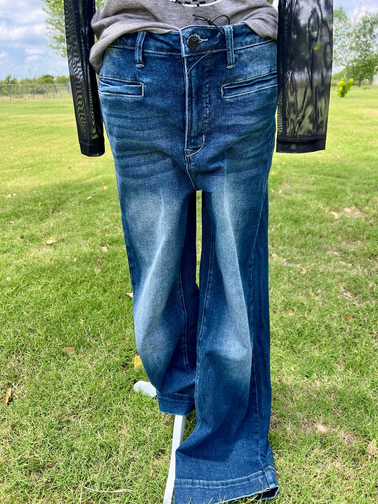Lucky & Blessed Dark Wash High Rise Jeans