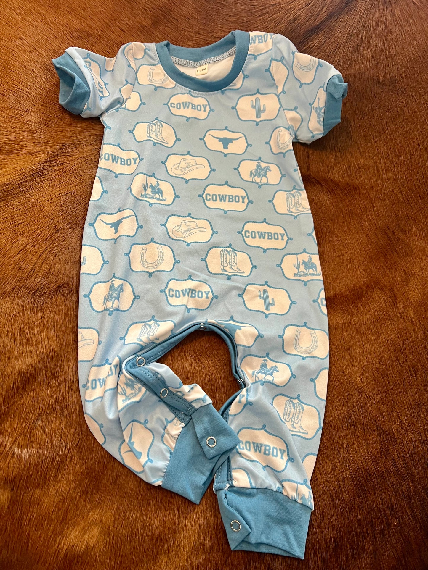 Cowboy Print Romper